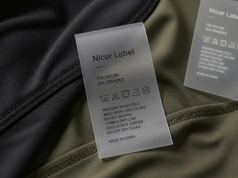 Custom TPU care labels by Nicer Label