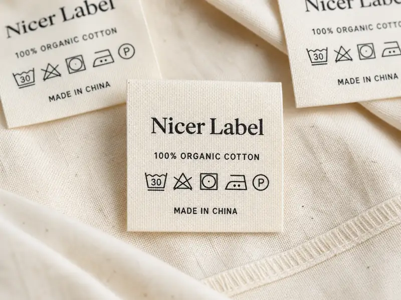 Custom cotton care labels by Nicer Label