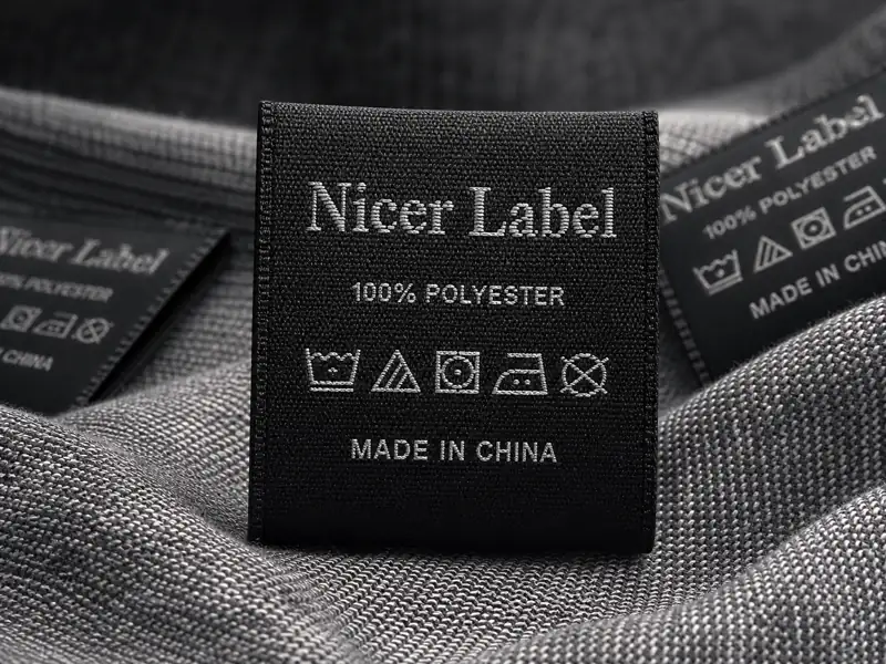 Metallic woven care labels by Nicer Label