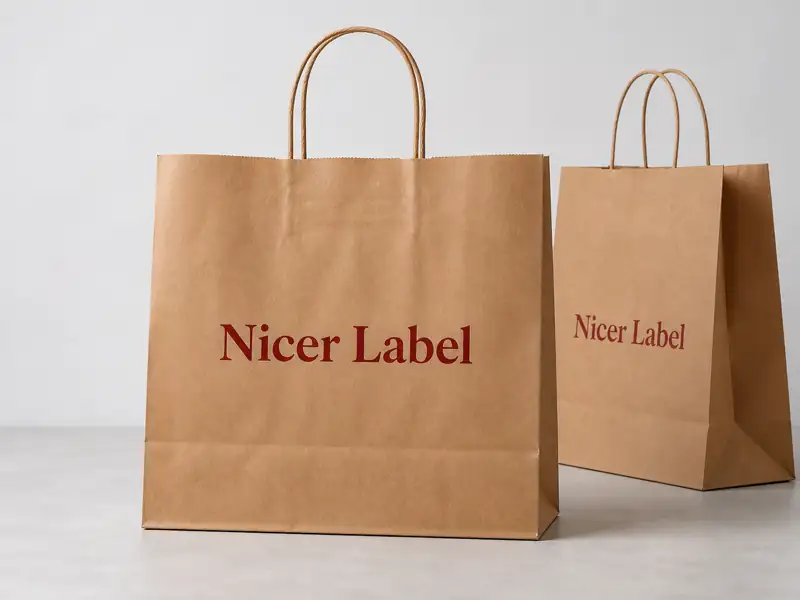 Custom kraft paper bags by Nicer Label