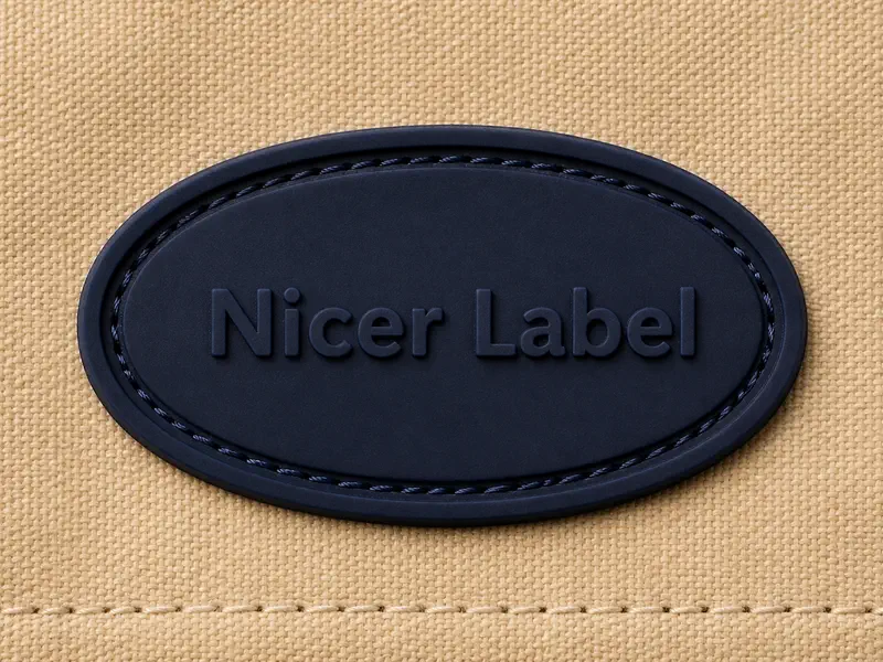 Sew-on rubber patch with a custom stitch channel